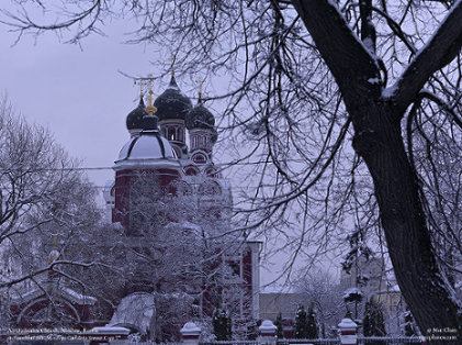 Orthodox Church in Snow, Moscow