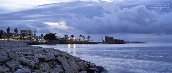 The Sea Castle Coastline of Saida, Lebanon